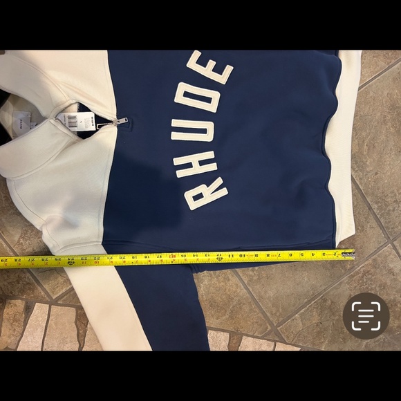 Men’s Rhude East Hampton quarter zip varsity sweatshirt size large - Picture 12 of 13